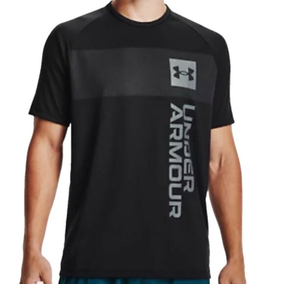 Under Armour Heatgear Youth Boy XL Drifit Activewear Black Short Sleeve Shirt - Picture 1 of 7